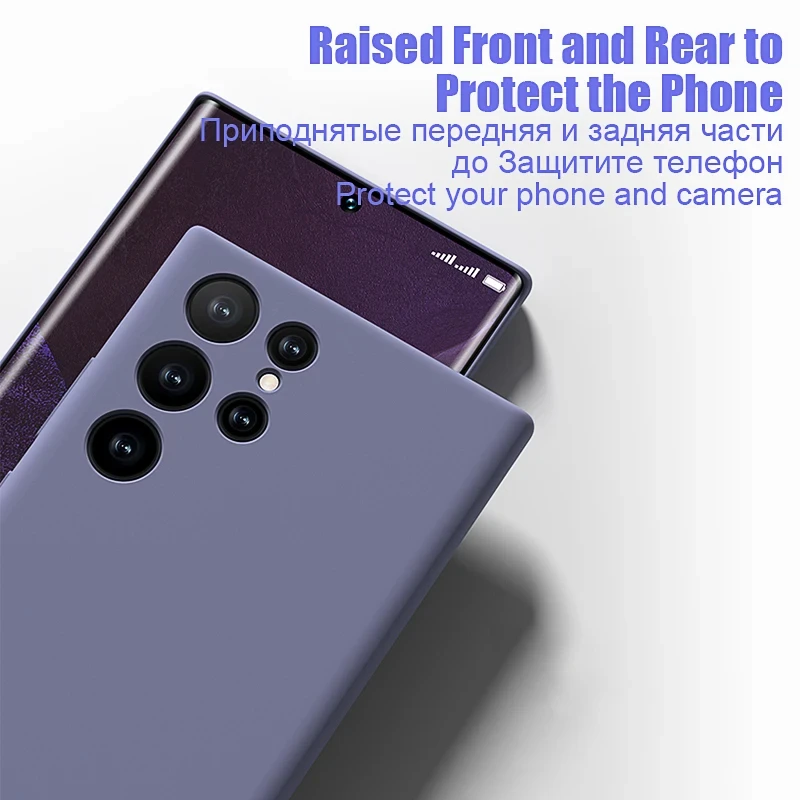 جراب هاتف سيليكون سائل لسامسونج جالاكسي For Samsung Galaxy S24 S23 S22 S21 Ultra A54 A53 A34 A52 A14 5G غطاء خلفي واقي ليّن مقاوم للصدمات #3