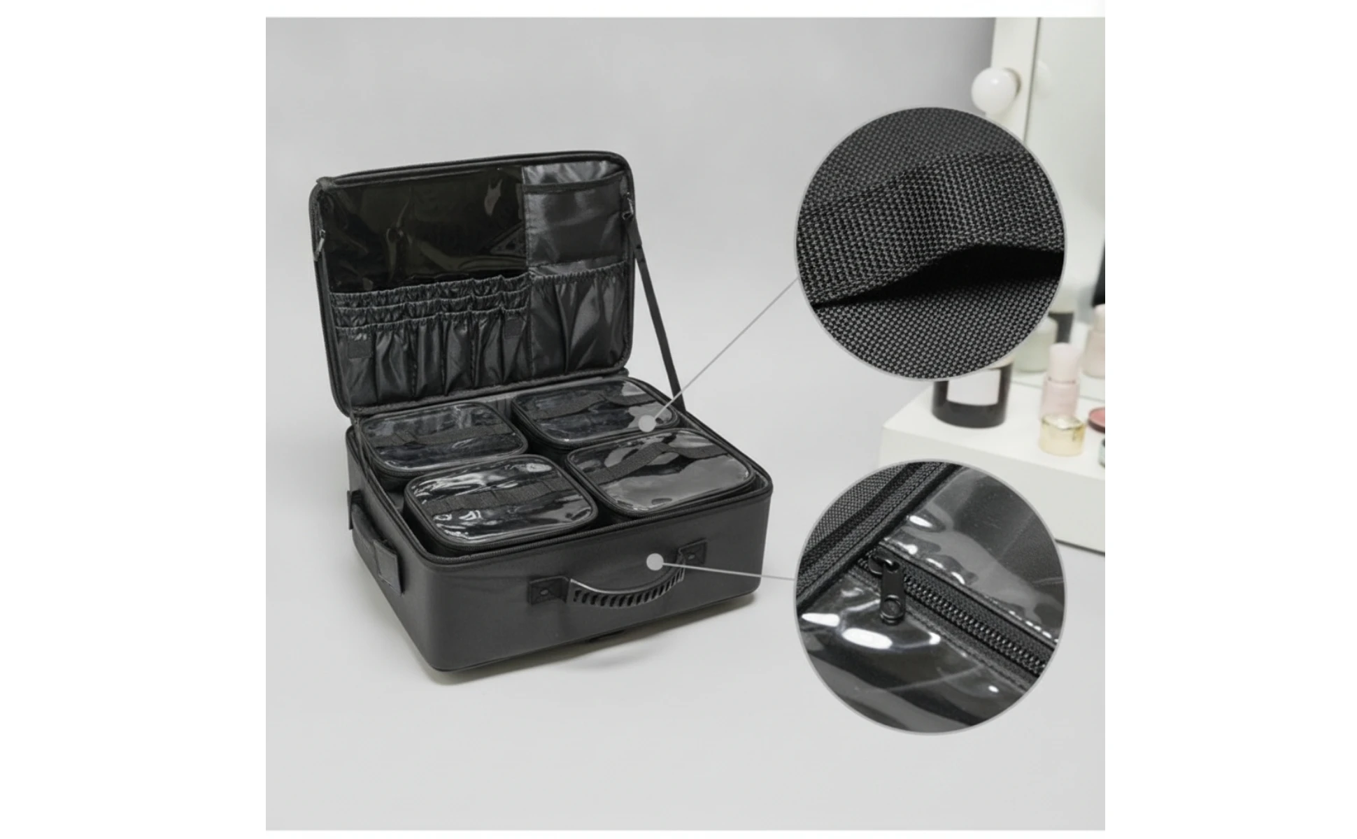 Rolling Makeup Case Hard-Sided Makeup Case with Wheels Cosmetic Trolley with Wheels Retractable Sturdy for Beauticians Rolling Makeup Case Hard-Sided Makeup Case with Wheels Cosmetic Trolley with Wheels Retractable Sturdy for Beauticians