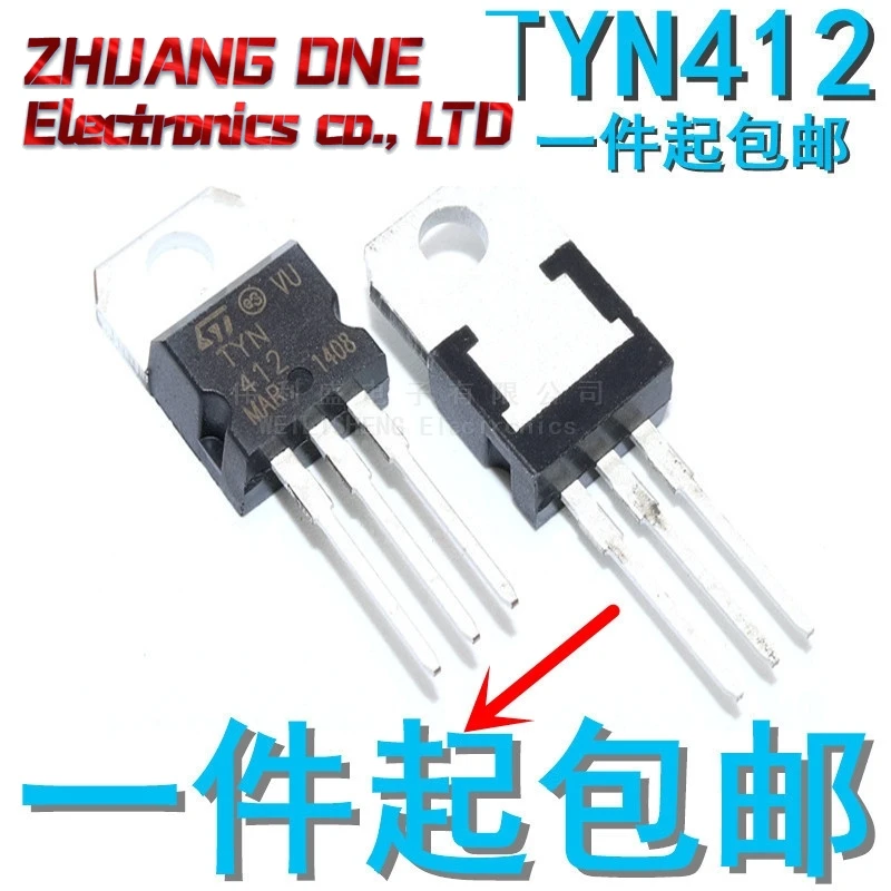 10 PZ/LOTTO Tyn412 Tyn410 Triodo Controllato Al Silicio Unidirezionale TO-220 Brand New Spot