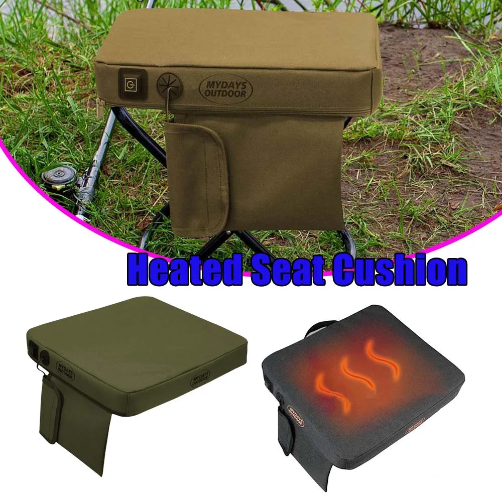 Electric Heating Pad Waterproof Cold Resistant Seat Cushion Adjustable Heat for Winter Sports Camping Stadium Bench Outdoor Mat