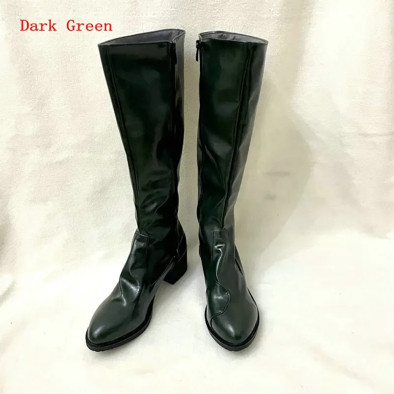 Shin Kamen Rider 1 go Cosplay Dark Green boots Custom Size Shin 1 go Boots Shin 2 go Shoes