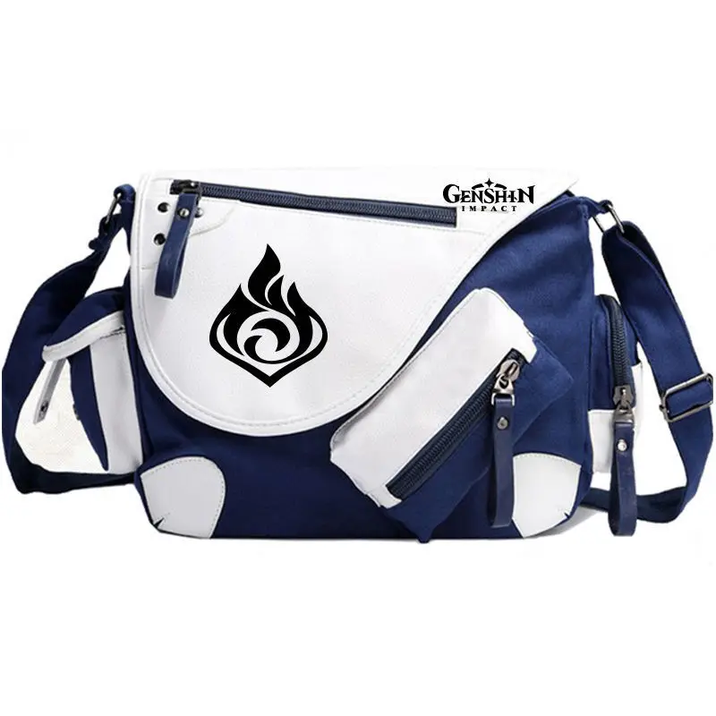 Game Peripheral Backpack Genshin Wind Element Anime Style Unisex Multifunctional School Travel Crossbody Shoulder Bag ANI