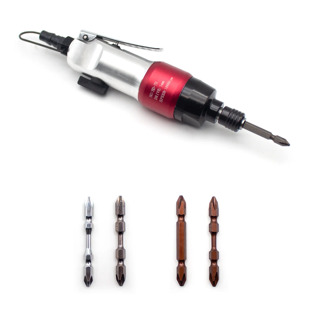 Industry Grade 7H Air Screwdriver Pneumatic Screw Driver Tool High Torque Light Weight Small Size Reverse Switch 9000RPM 90PSI