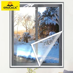 Winter Window Insulation Windproof Film Self-mucosa stickers Indoor Window Soundproof Film for Energy Saving Crystal Clear Film