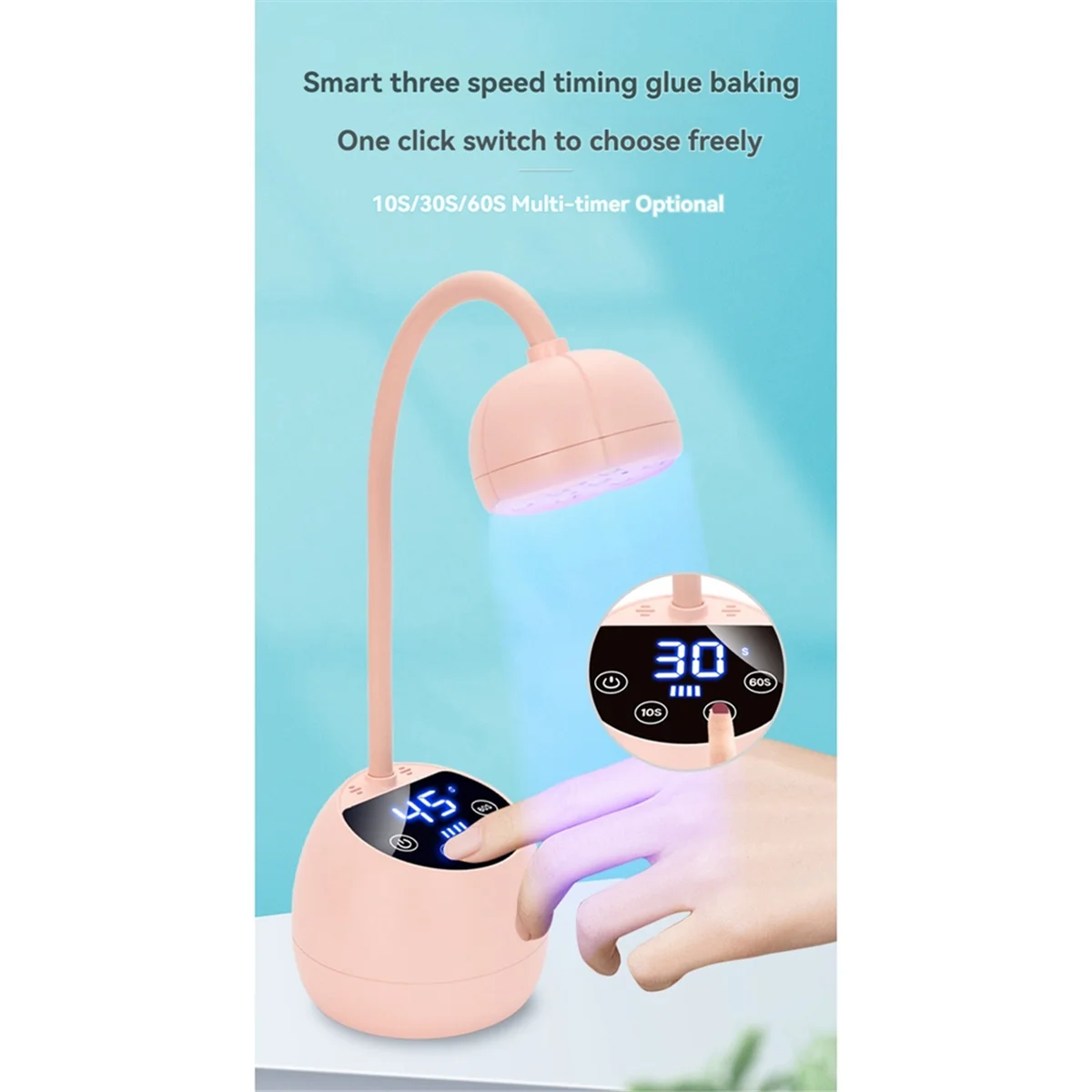 AB01 M2 Desktop Phototherapy Lamp Desktop Wireless Storage Intelligent Nail Lamp Lotus Induction Nail Lamp Nail Dryer White