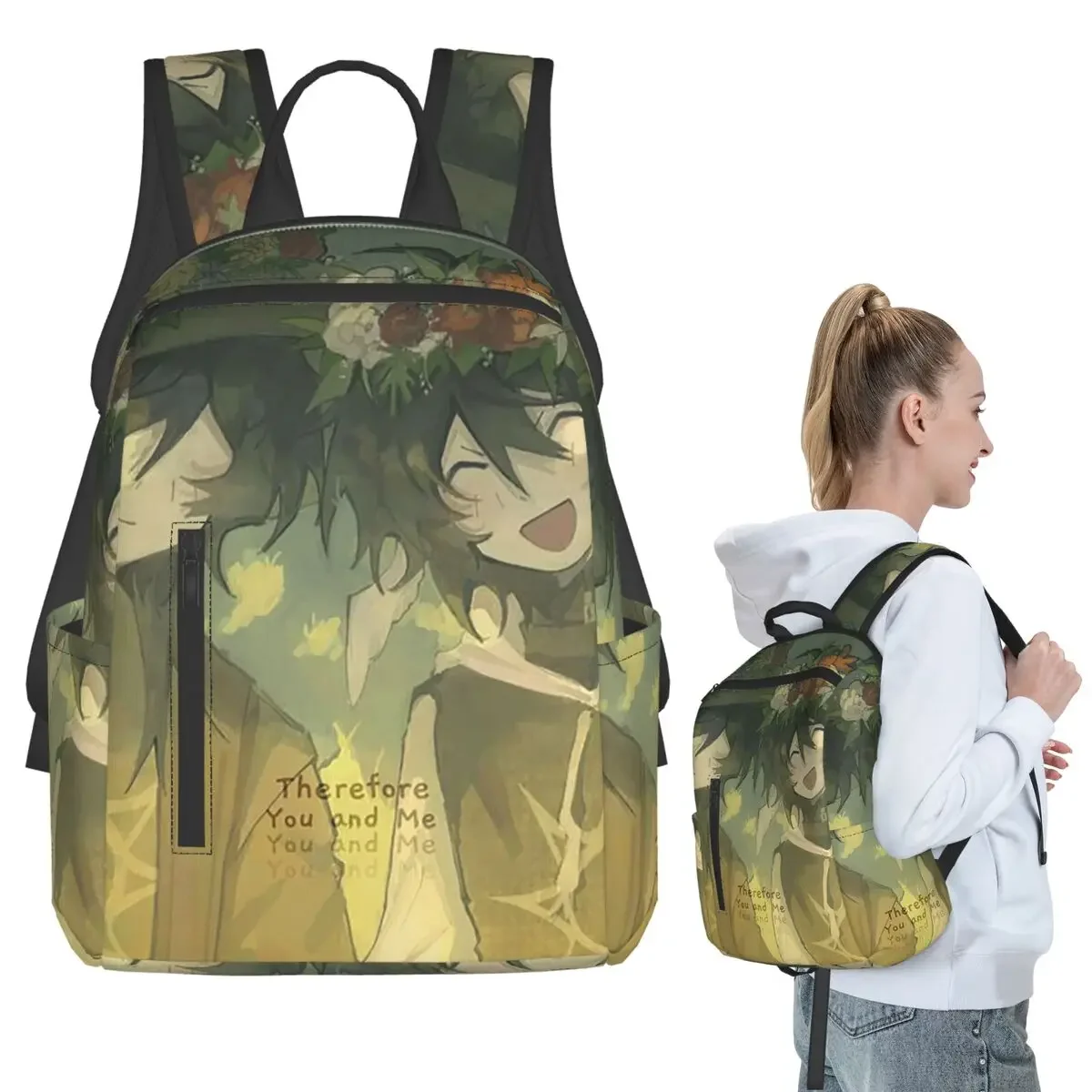 Azuretime Anime Azure Two Time Forsaken Backpack Student BookBag Children School Bag Computer Shoulder Bags Men Women