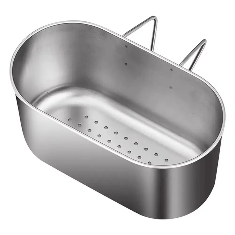 Stainless Steel Portable Strainer Wall Hanging Space-Saving Drainage Basket Time-Saving Rust-Resistant Kitchen Strainer for Home