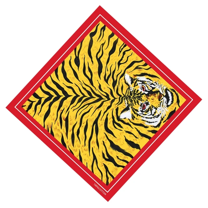 Y1UB 21'' Penutup Kepala Rapper Syal Kepala Bandana Rambut Turban Halus Binatang