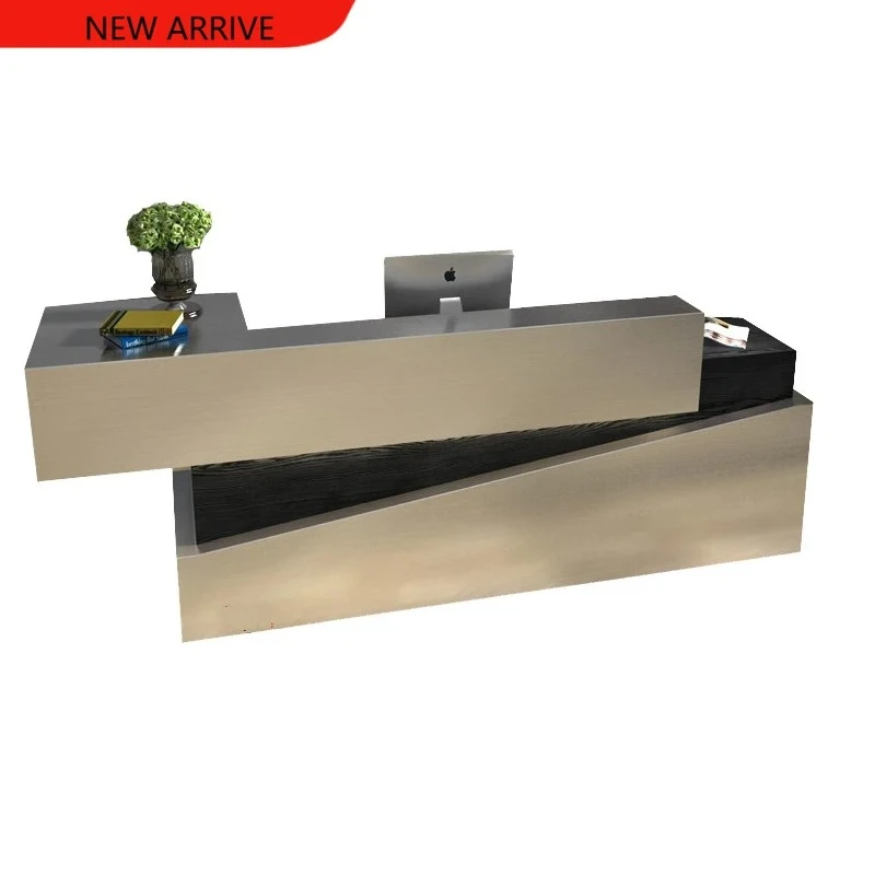 Retro Stainless Steel Industrial Style Cashier Barber Shop Bar Paint Bar Counter Commercial