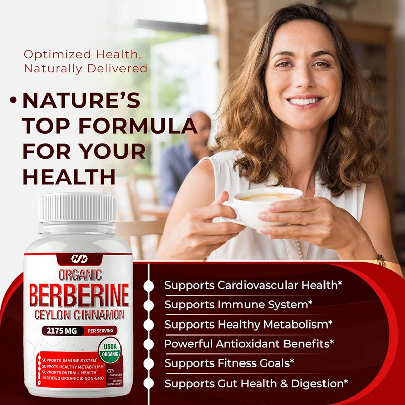 

Ceylon Cinnamon 2175 Mg - High Quality Berberine Supplement Supports Immune System Non GMO Vegetarian 60 Capsules