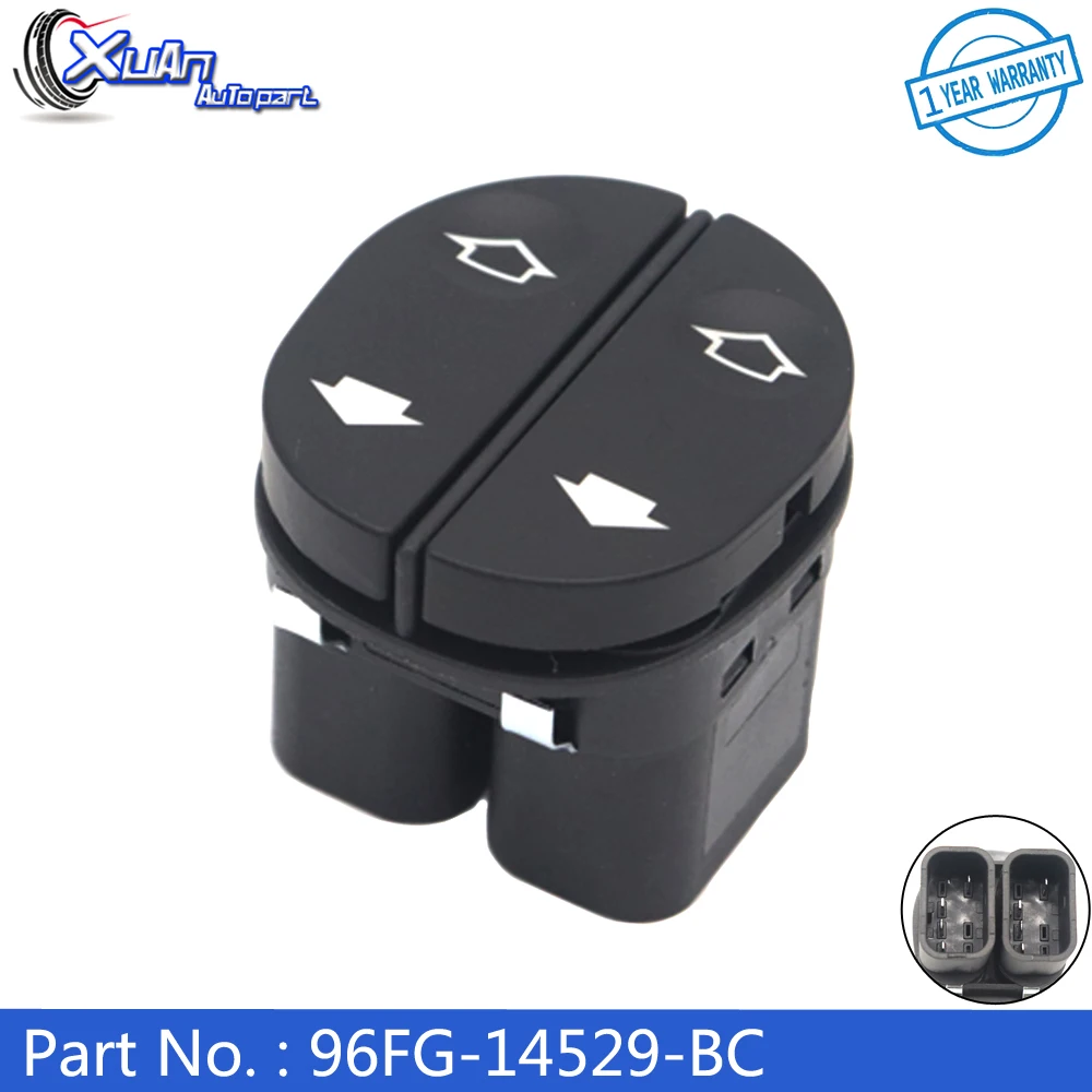 XUAN Electric Power Window Control Switch Driver Side Lifter Button 96FG-14529-BC For Ford Fiesta Fusion Street KA Transit 95-12