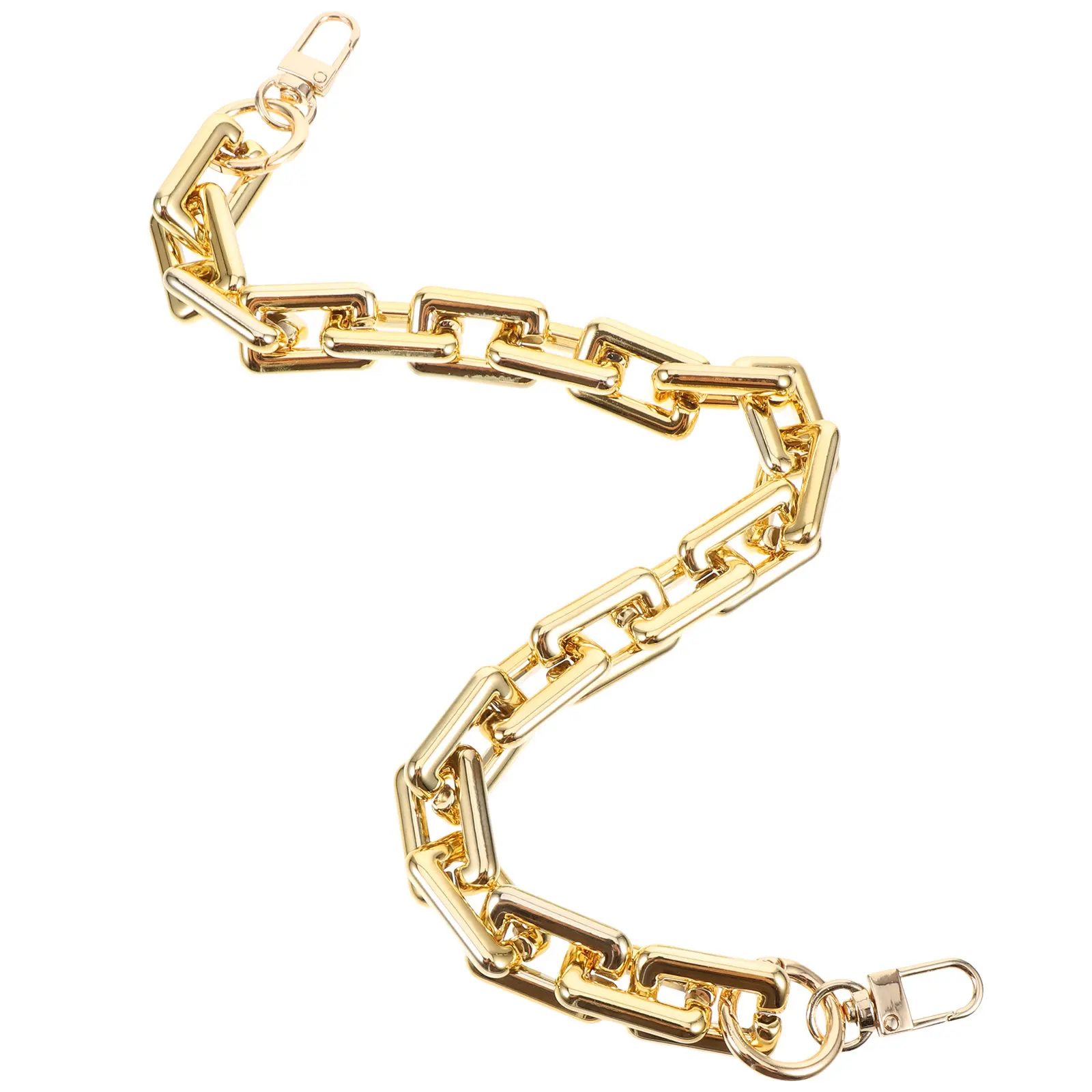1Pcs Gold Crossbody Bag Chain Lightweight Sturdy Handbag Strap Replacement DIY Purse Chain Fashionable Bag Accessories