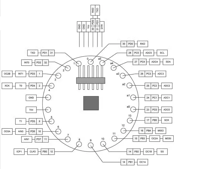 LilyPad 328 Motherboard ATmega328P ATmega328 16Mhz Compatible Module