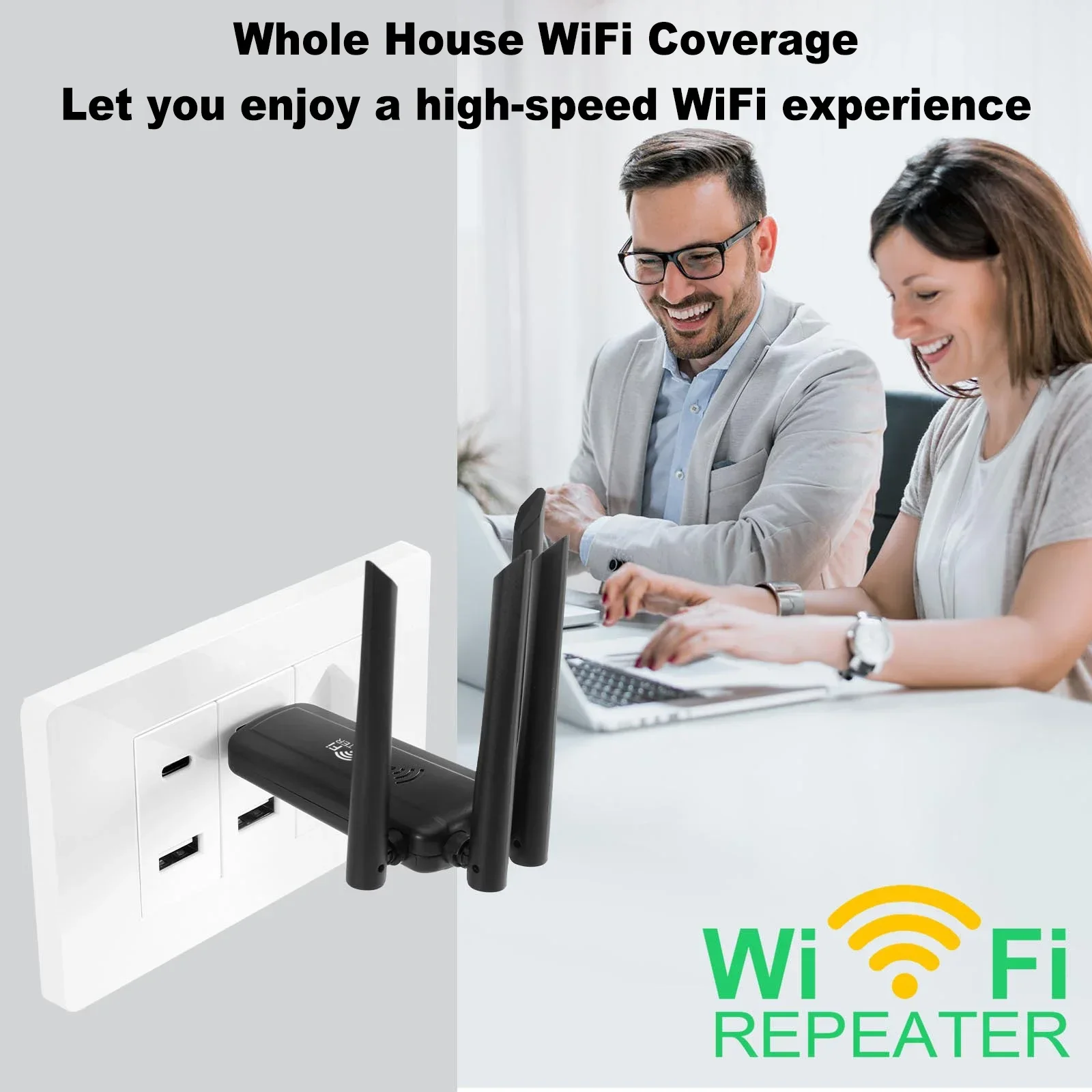 USB WiFi Repeater Wireless Signal Extender 2.4G 300Mbps Router Wifi Booster Long Range Wifi Amplifer For Laptop PC Access Point