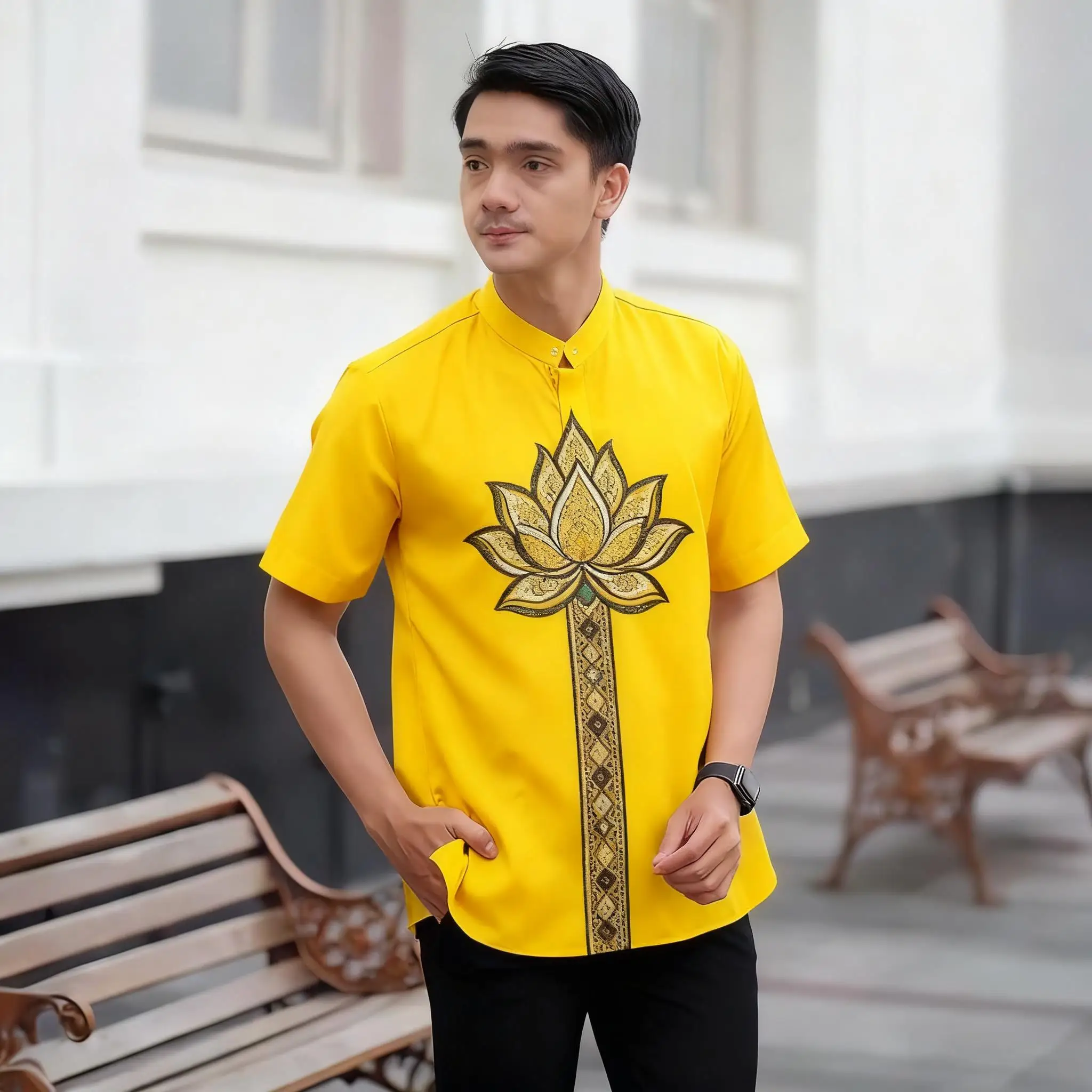 Aman Short Sleeve Muslim Abaya Jubba Shirt - usage example