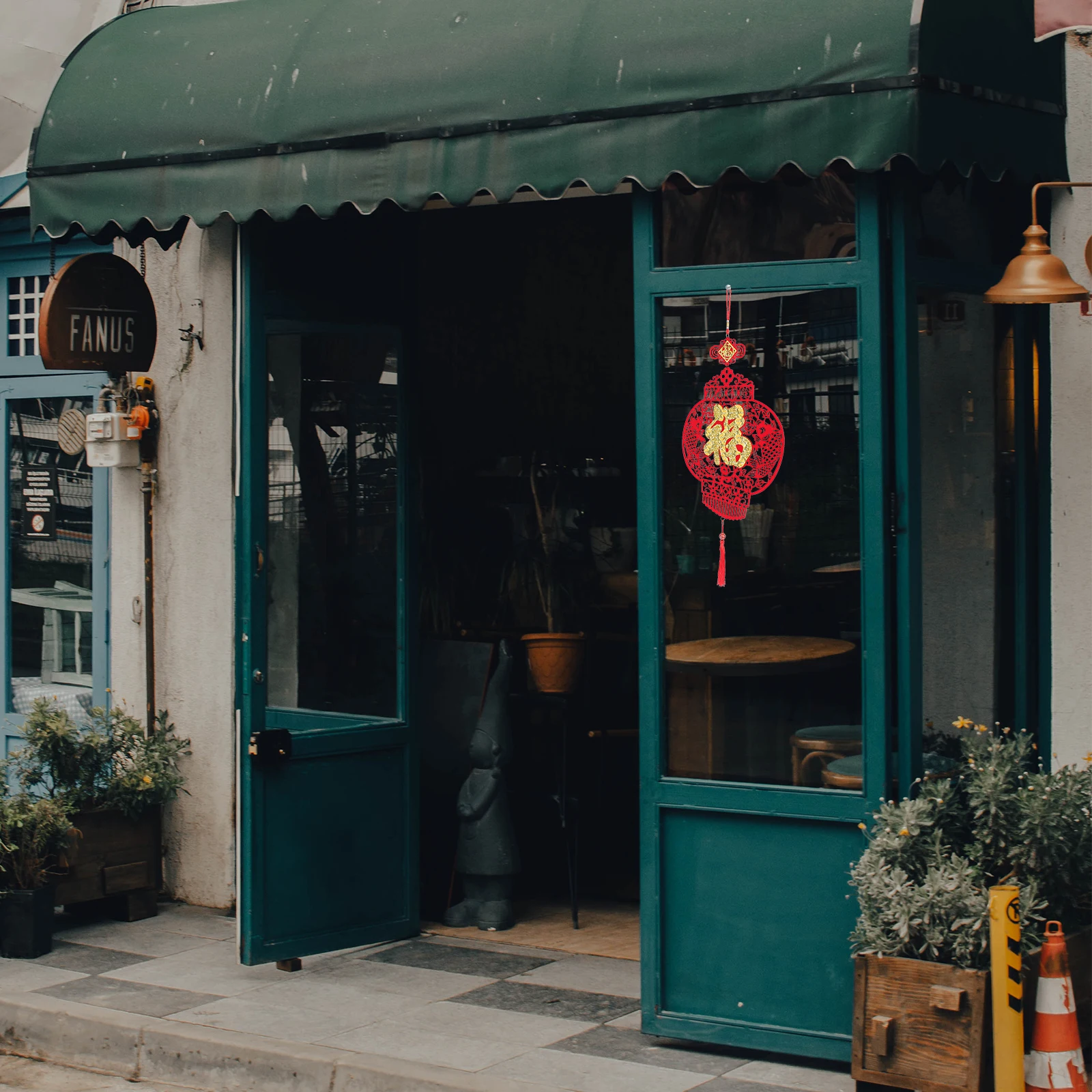 

2Pcs Fu Character Pendant Decorations Durable Non fade Spring Festival Craft Hanging Chinese Knot New Year Adornment Non woven