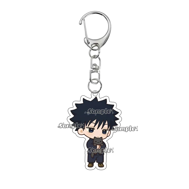 Anime-Schlüsselanhänger: Suguru Geto, Yuji Itadori, Jujutsu Kaisen, Toge Inumaki, Yuta Okkotsu – Niedlicher Cartoon-Acryl-Taschenanhänger, Schlüsselring, Geschenke – Detail 3