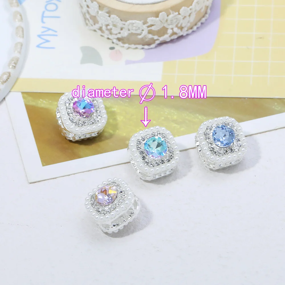 Cordial Design 30 pezzi 17*17MM perline fai da te/effetto strass/fatto a mano/forma quadrata/lega/accessori e componenti di gioielli # 18626