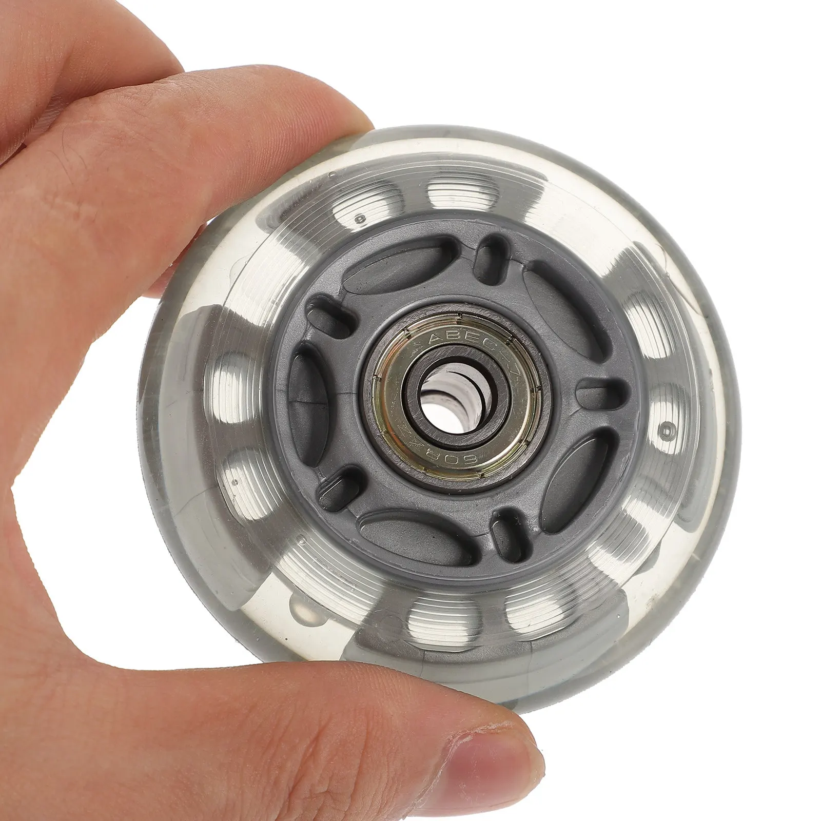 

Комплект из 4 светящихся роликовых колес 72 мм: износостойкие полиуретановые колеса для роликовых коньков для ежедневных тренировок, плавного катания в помещении и на улице