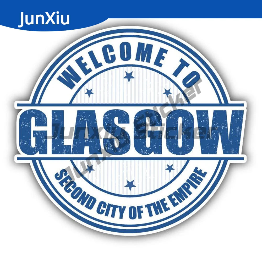 

Glasgow City Sticker Scotland Travel Stamp Bumper Anti Scratch Exterior Decals Motorcycle Stickers Scorpion Camping Car Sticker
