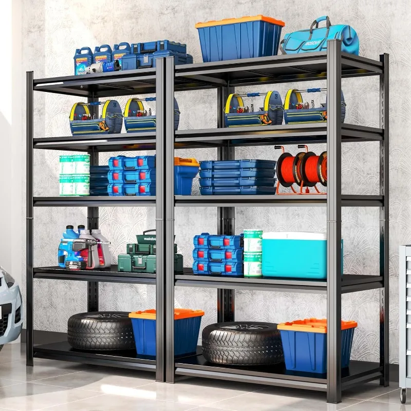 

72" H Garage Shelving Storage Shelves, Adjustable Metal Shelf and Shelf Units, Heavy Duty Garage Shelving for Warehouse,