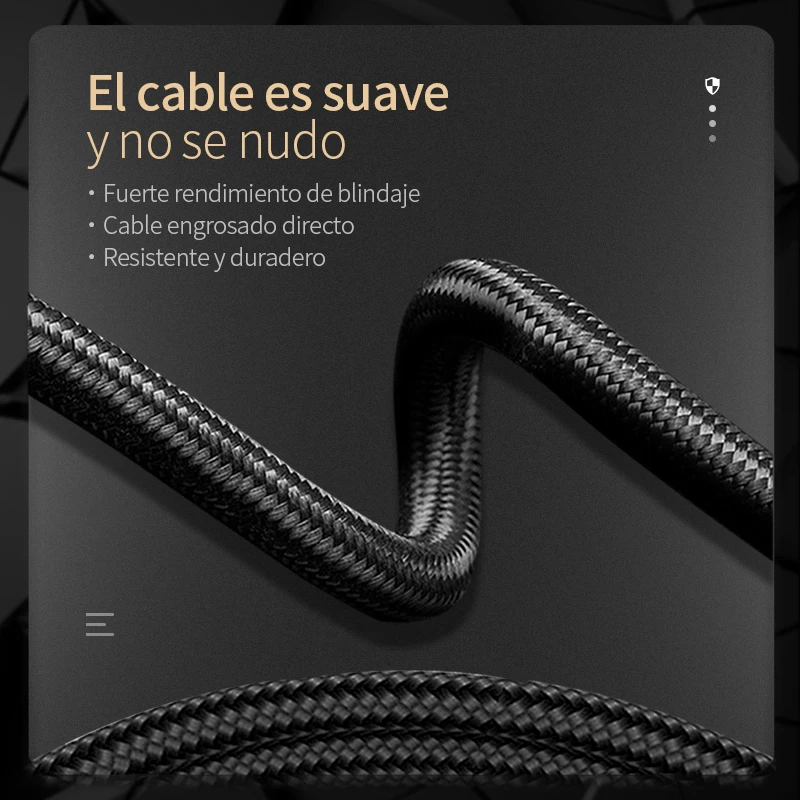 Imagen 5: Cable auxiliar HIFI 3,5 para coche 6N OCC, conector de audio macho a macho para teléfono móvil