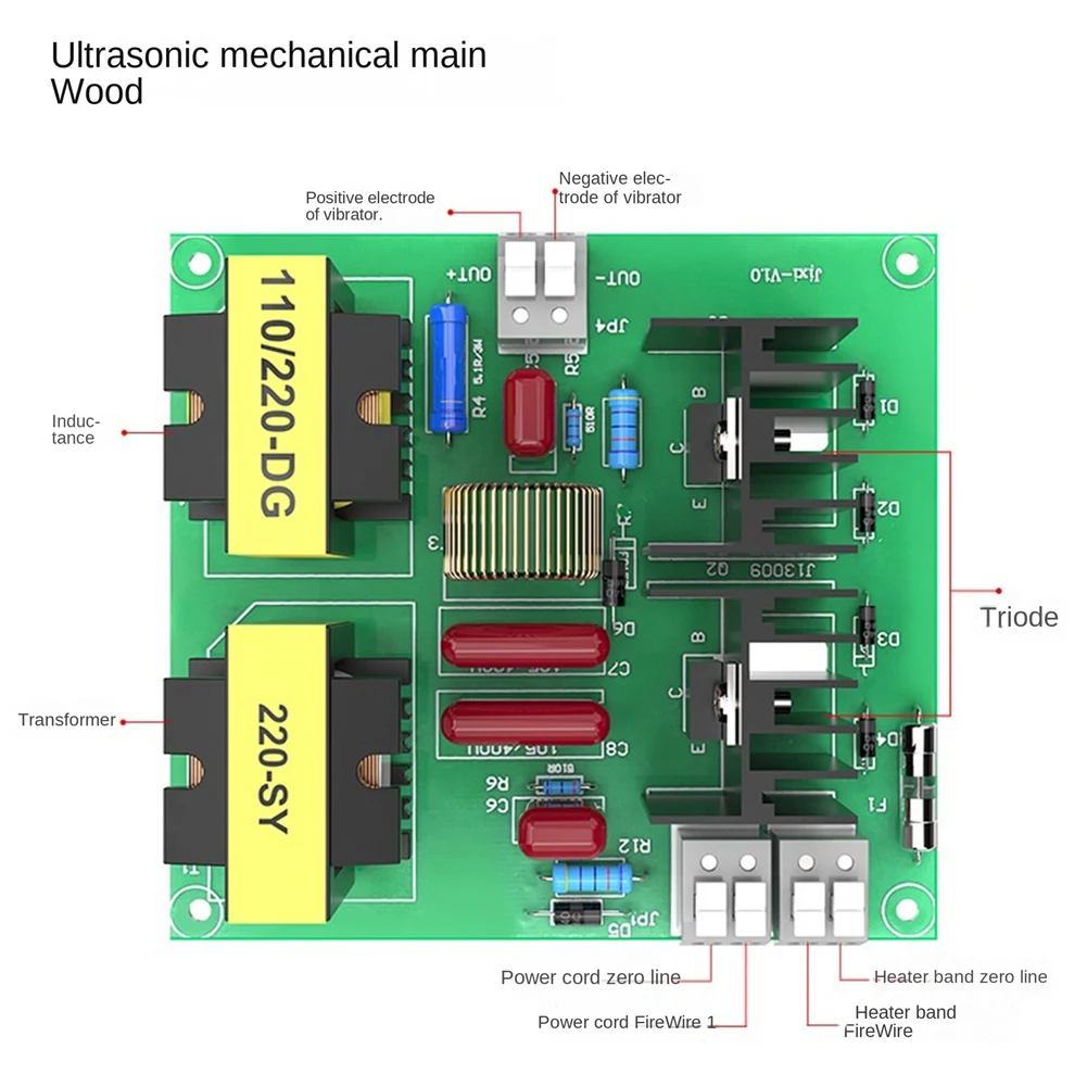 Ultrasonic Cleaner Driver Circuit Board 150W+2X40KHz 50W Vibration Head for Car Washer Cleaning Machine (DG2 110V)