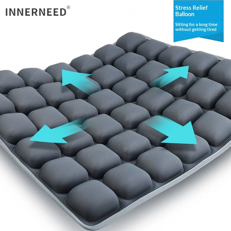 Cojín de aire 5D antidecúbito: con 56 airbags interconectados, alivio de presión para asientos largos de oficina/coche/hogar