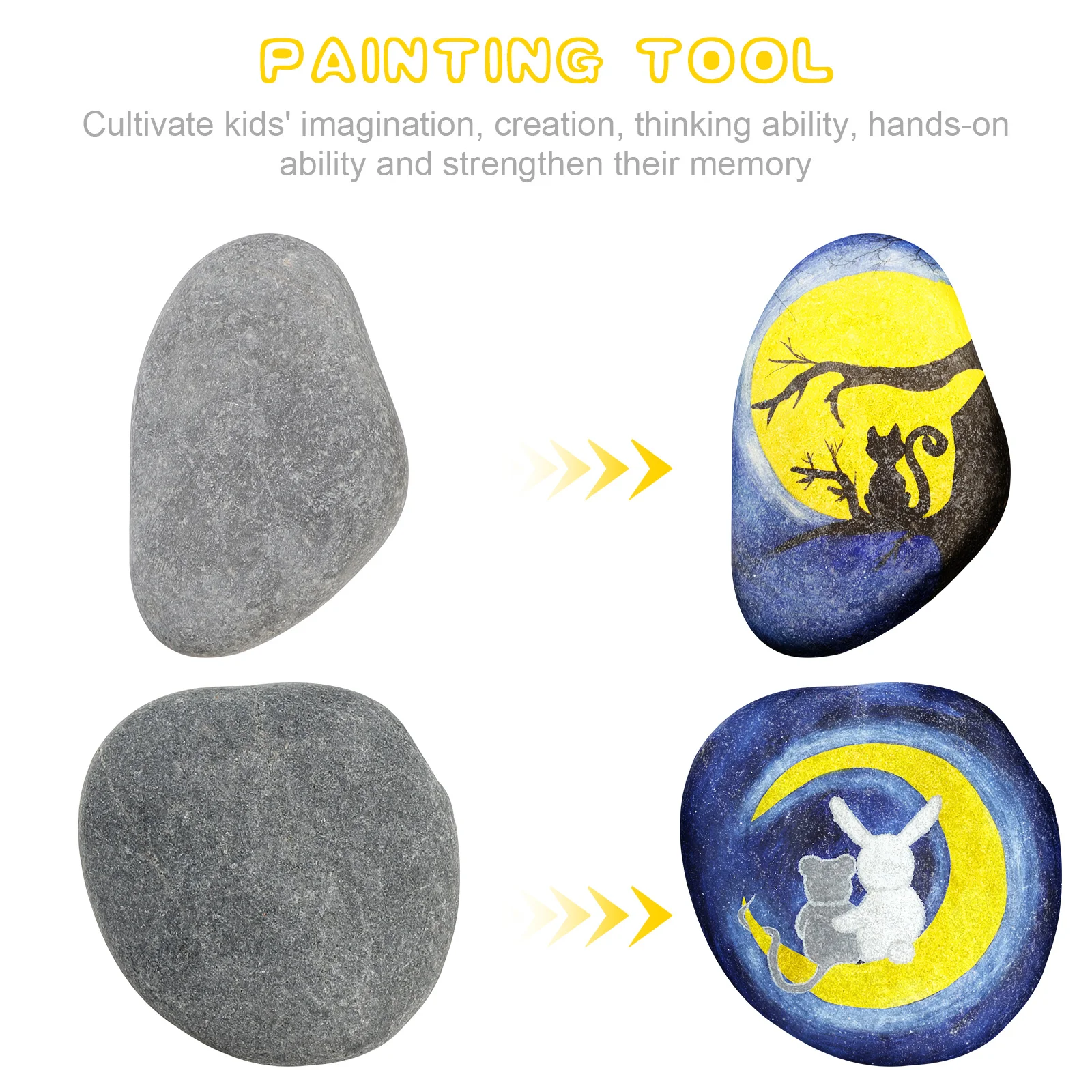 6 pezzi per bambini pittura fai da te rocce 5-9 cm ciottoli lisci per disegnare pietre artigianali perfette per progetti creativi ciottoli da spiaggia