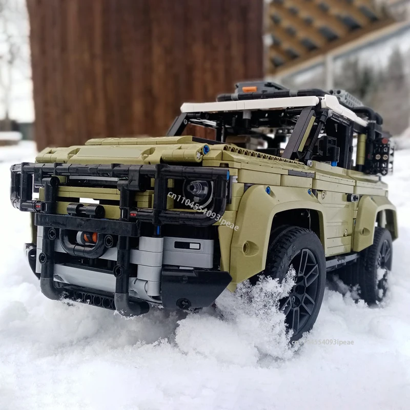 MOC سحب الثور بار قضيب القطر أضواء وصلة طوي جاك اللبنات للمدافع 42110 ترقية مقطورة لتقوم بها بنفسك الطوب لعبة أطفال هدية