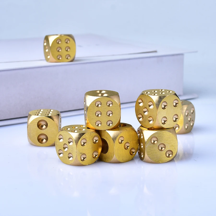 1PC 100% Natural Brass Square Dice Shape Tumbled Stone Unpolishing Raw Brass  Gemstone Reiki Healing Stone Home Decor DIY Gifts