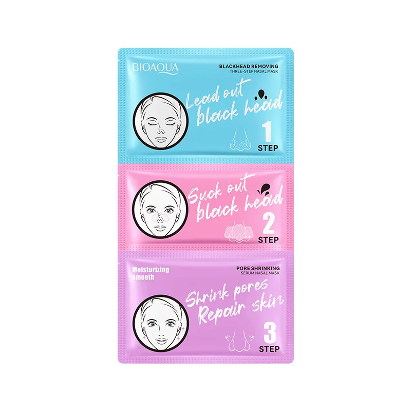 

3-Step Blackhead Remover Nose Strips Moisturizing Pore Cleansing Nose Mask Strips for Refining Pores