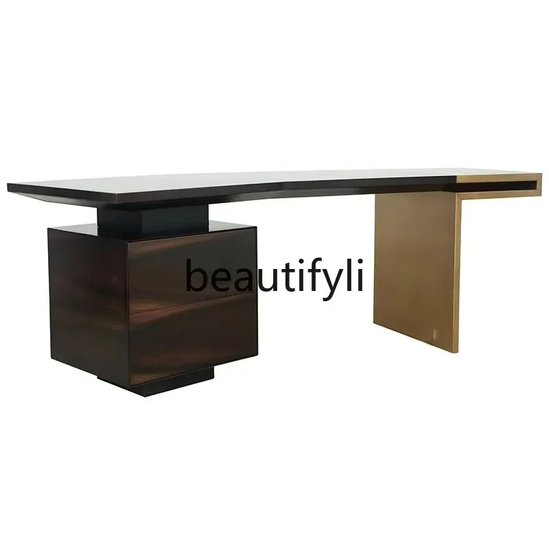 TTT Light luxury style special-shaped desk office writing desk home writing desk