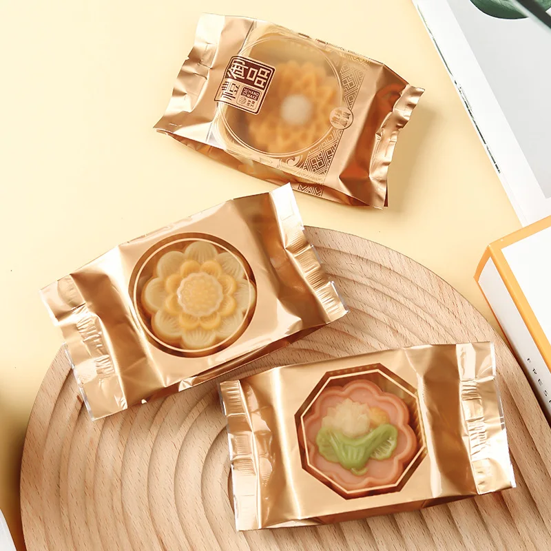 100pcs Mooncake Packaging Bag DIY Handmade Candy Cookies Egg Yolk Crisp Bags  Mid-Autumn Festival Favor Decor Baking Supplies