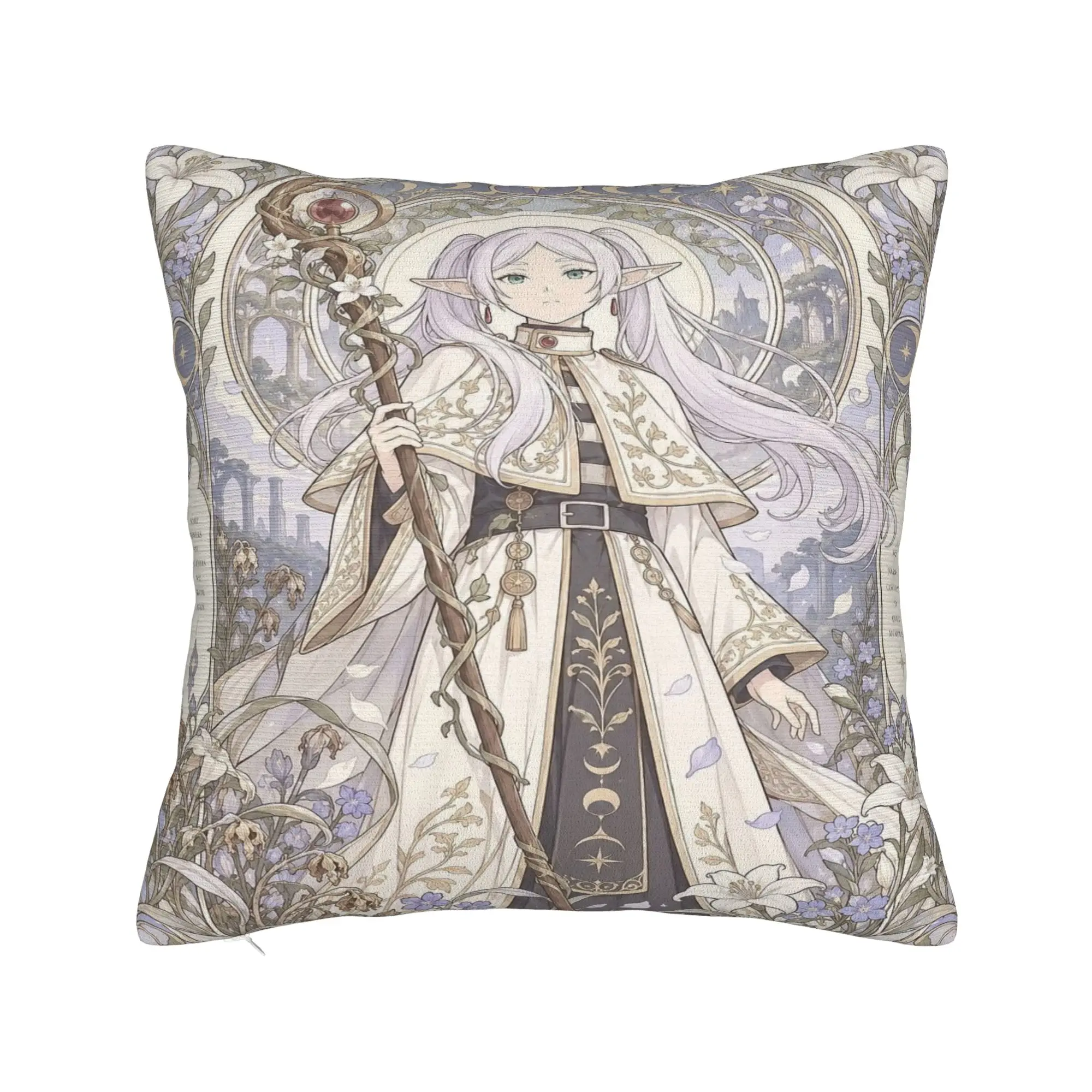 Frieren Beyond Journeys Pillow Case  Soft Pillow Cover For Wedding Party Home Decor Funny Pillowcases