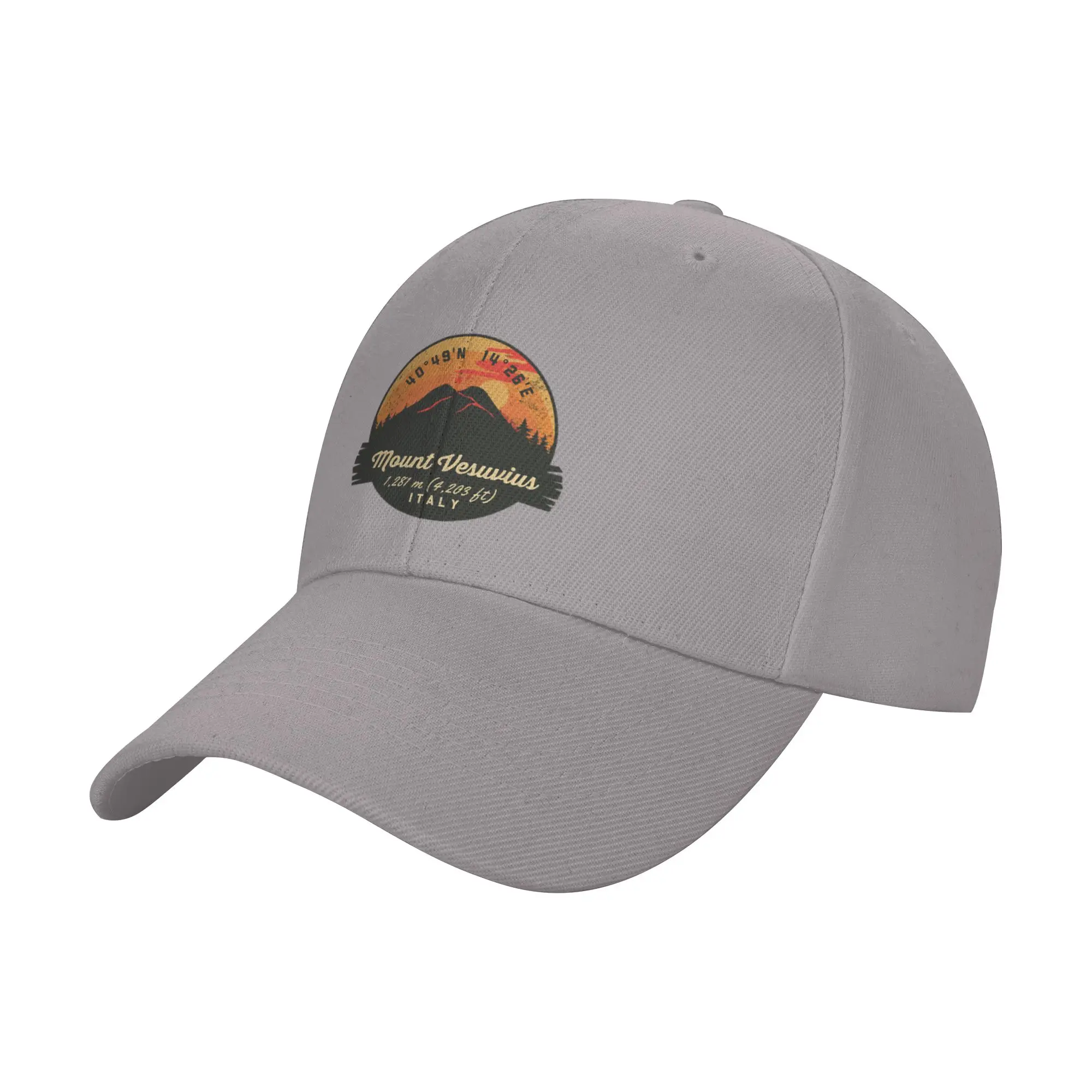 Hot Sale Mount Vesuvius Italy Volcano Souvenirs Badge Baseball Cap  Outdoor Accessory Baseball Cap  Parade Baseball Cap