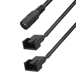 12V Copper DC 5521 to 4Pin 3pin PWM PC Fan Cable Computer PC Router Fan Power Swith Adapter Cable with switch