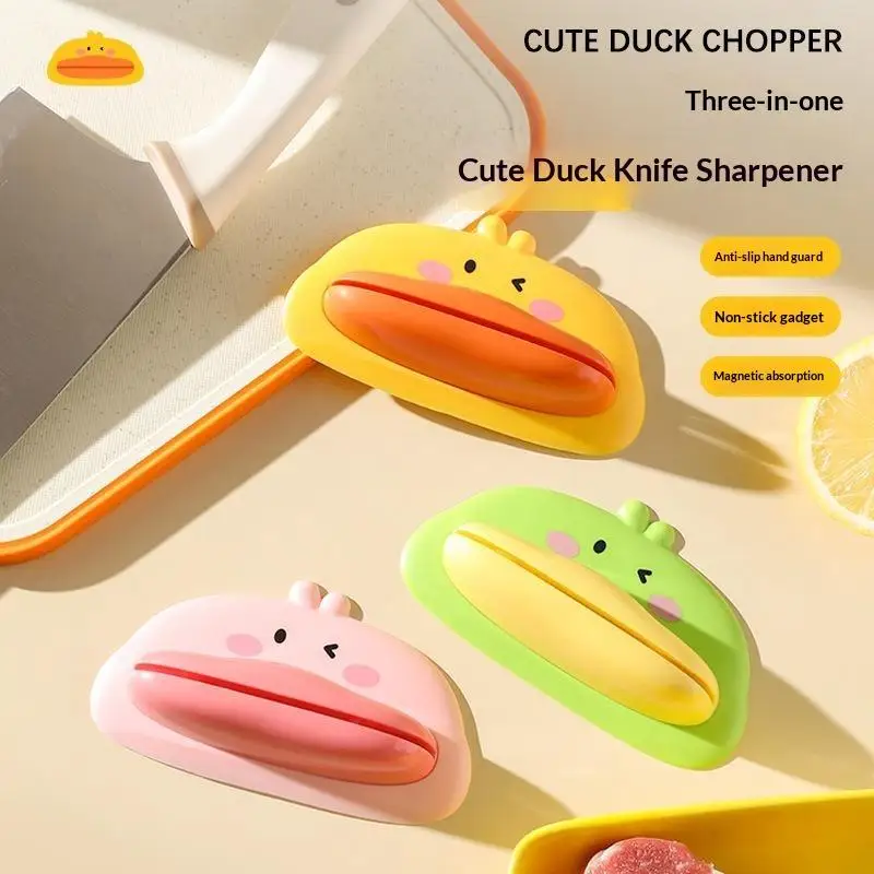 Duck Shape Kitchen Chopping Aid Silicone Magnetic Hand Guard Anti Slip Slicing Bone Cutting Labor Saving Food Prep Gadget