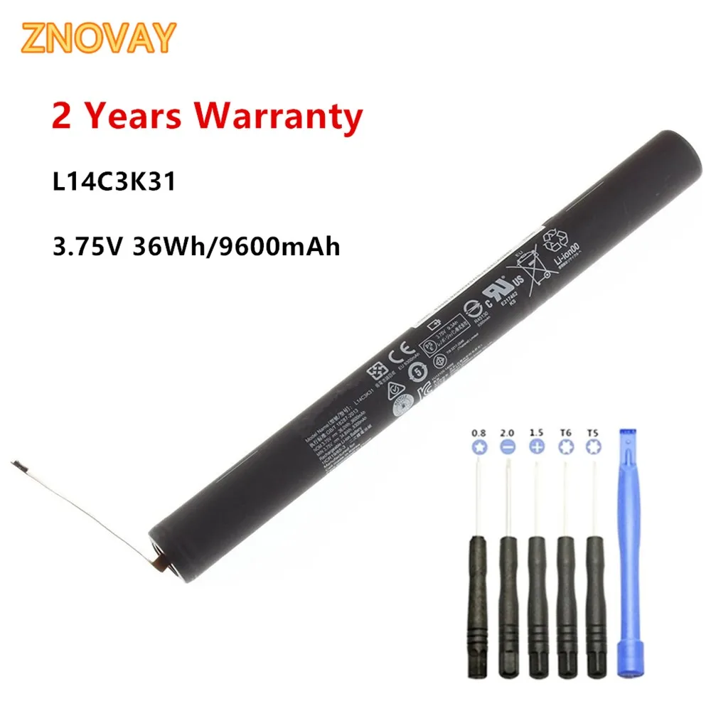 

ZNOVAY L14C3K31 Battery Replacement for Lenovo Yoga Tablet 2 1050F YT2-1051F Series L14D3K31 3.75V 36Wh/9600mAh