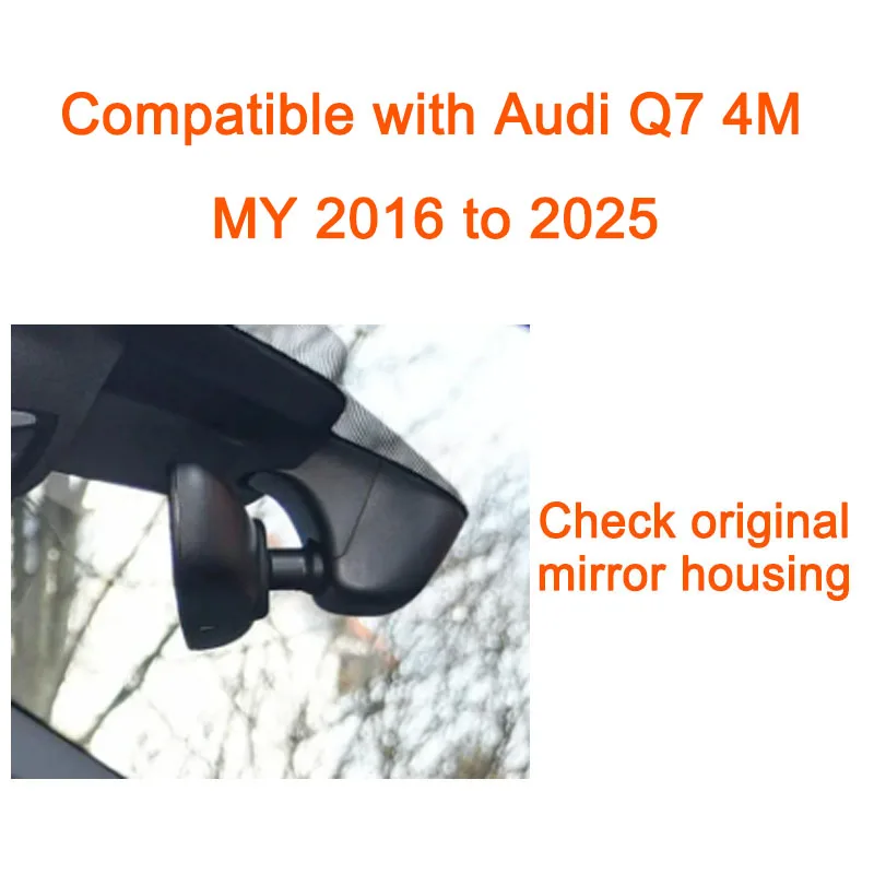 GRECOREAL 4K Dash Cam Voor en Achter 2160P WiFi Auto Dual Dashcam APP Controle Gemakkelijk te installeren Plug Play Compatibel met Audi Q7 4M