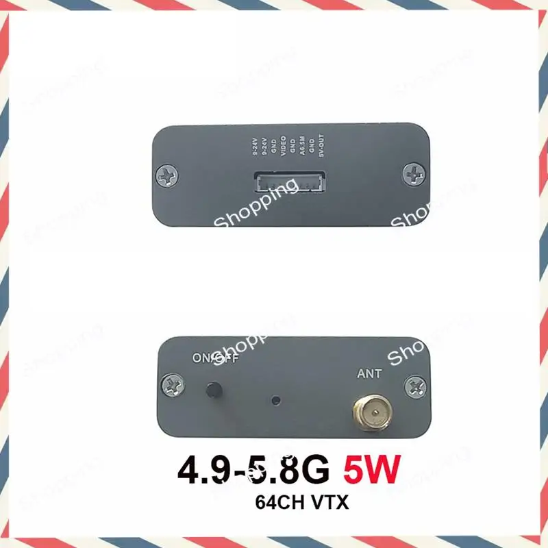 

M20K 4.9-5.8G 5W VTX 64CH FPV Video Transmitter 25Mw/5W High Power Adjustable For FPV Long Rang RC Drone
