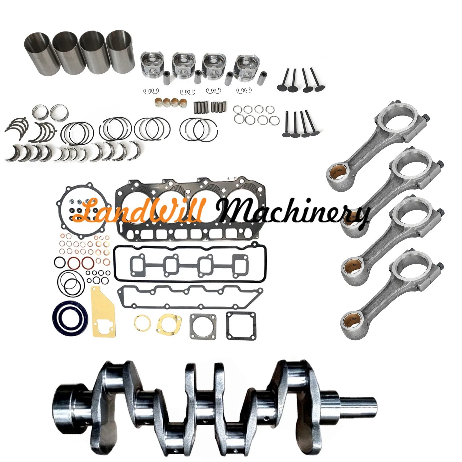 Overhaul Rebuild Kit Connecting Rod + Crankshaft Fits For Komatsu 4D92E Engine