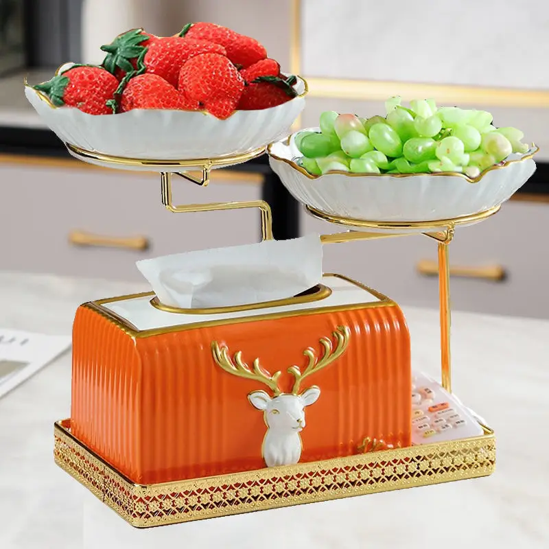 

ceramics, tissue box living room, household multi-function, storage box fruit plate, pumping carton, coffee table ornament