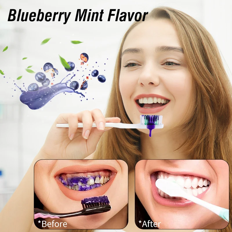 

5pcs Tooth whitening toothpaste Optical Color Tooth Trimming Essence Bad breath remover tooth cleaner repair fluoride-free 50ml