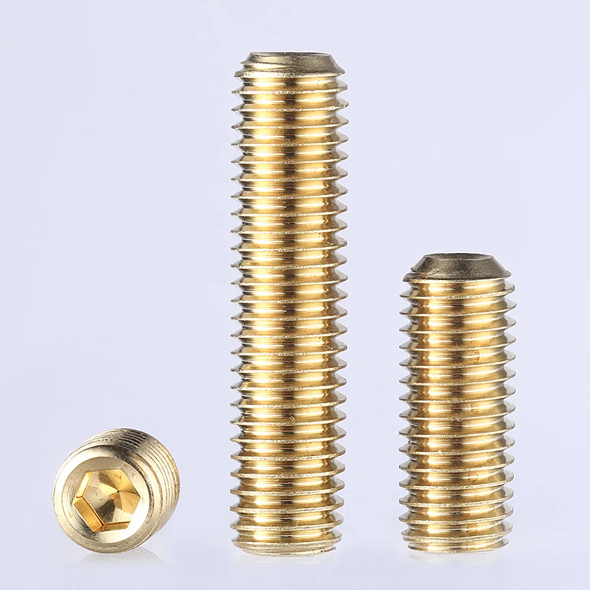 Metric Screw e Headless Hexagon Socket Set, Brass Bolts, M2M3M4M5M8-M12