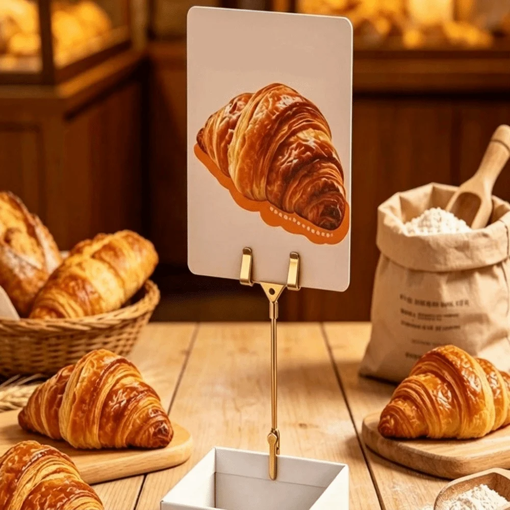

5Pcs Vertical Metal Clip Price Display Sign Alligator Clasp Double Head Sign Holder Display Stand Clip on S/M/L Merchandise Sign