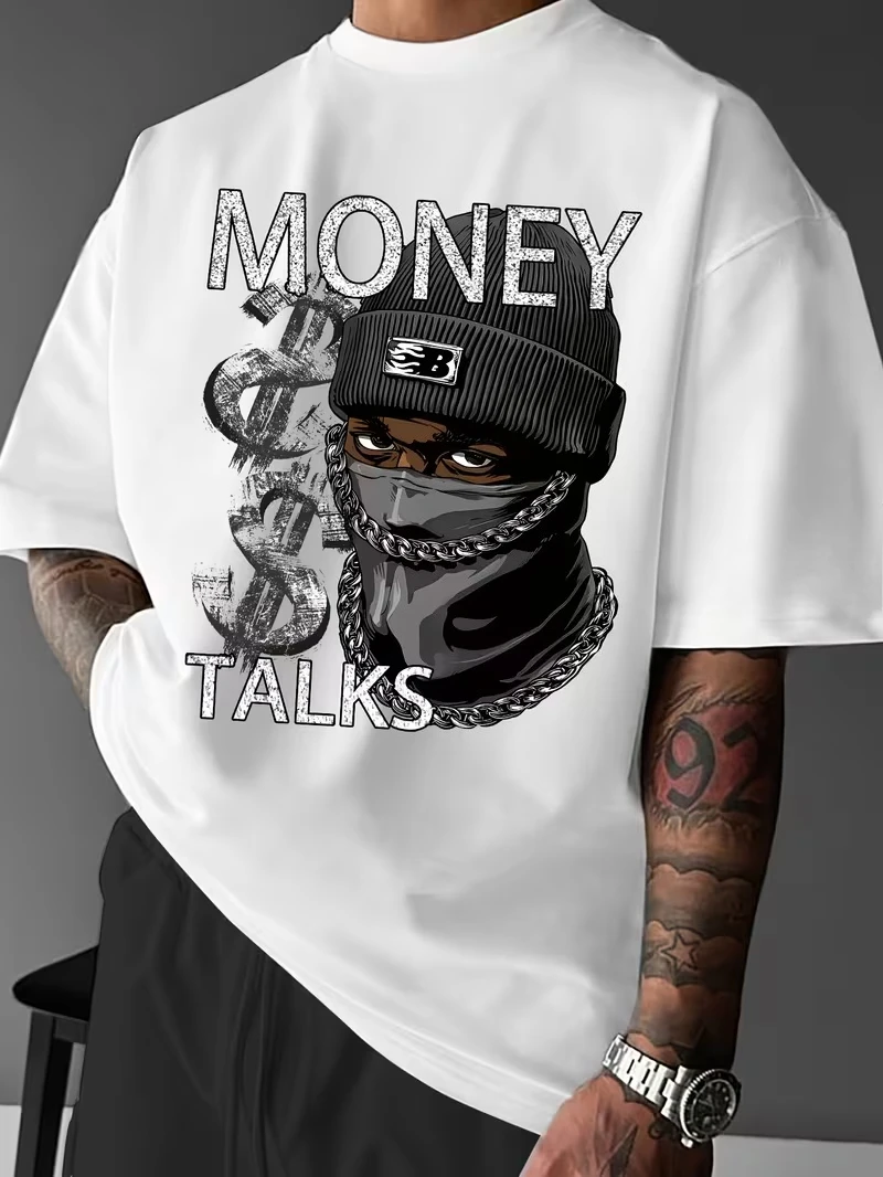 

100% хлопковая летняя футболка премиум-класса для мужчин, с коротким рукавом, круглым вырезом, модного стиля, дышащая, с полурукавами.