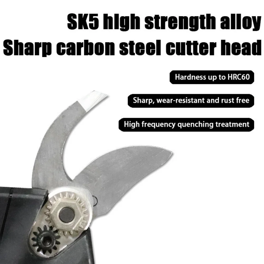 Akumulatorowe nożyce do gałęzi 21V, bezszczotkowe, 30mm, do przycinania drzew owocowych, bonsai, elektryczne nożyce do gałęzi, narzędzia elektryczne z cyfrowym wyświetlaczem poziomu naładowania baterii.