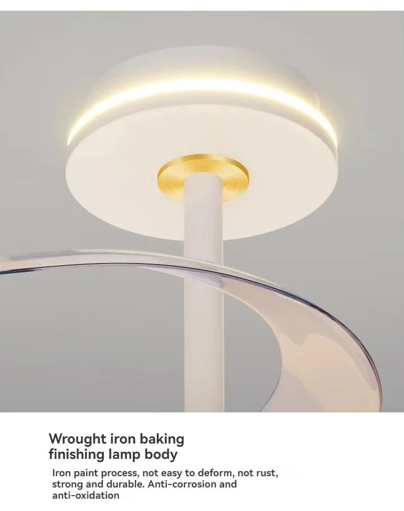 White Pumpkin Flower Cloud Ceiling Light With Fan for Children Bedroom Modern Dimmable Led Lamp Living Room