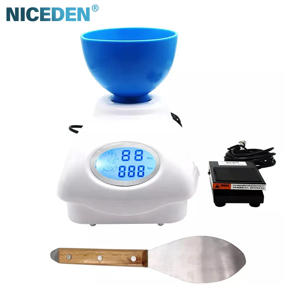 

Denta Alginate Mixer Impression Materials Gypsum Plaster Die Stone Mixing Machine With Liquid Crystal Display Bowl and Spatula
